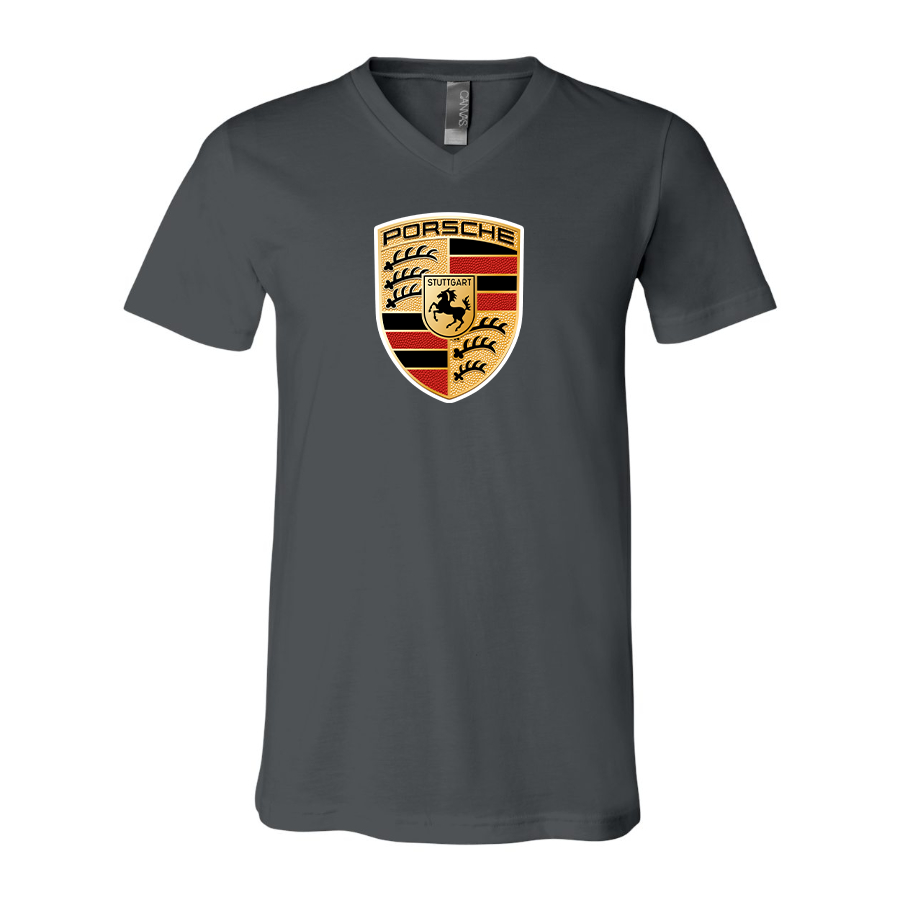 Men’s Porsche Car - BELLA + CANVAS - Jersey V-Neck Tee - 3005