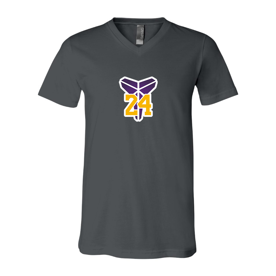 Men's  Kobe Bryant Mamba 24 - BELLA + CANVAS - Jersey V-Neck Tee - 3005