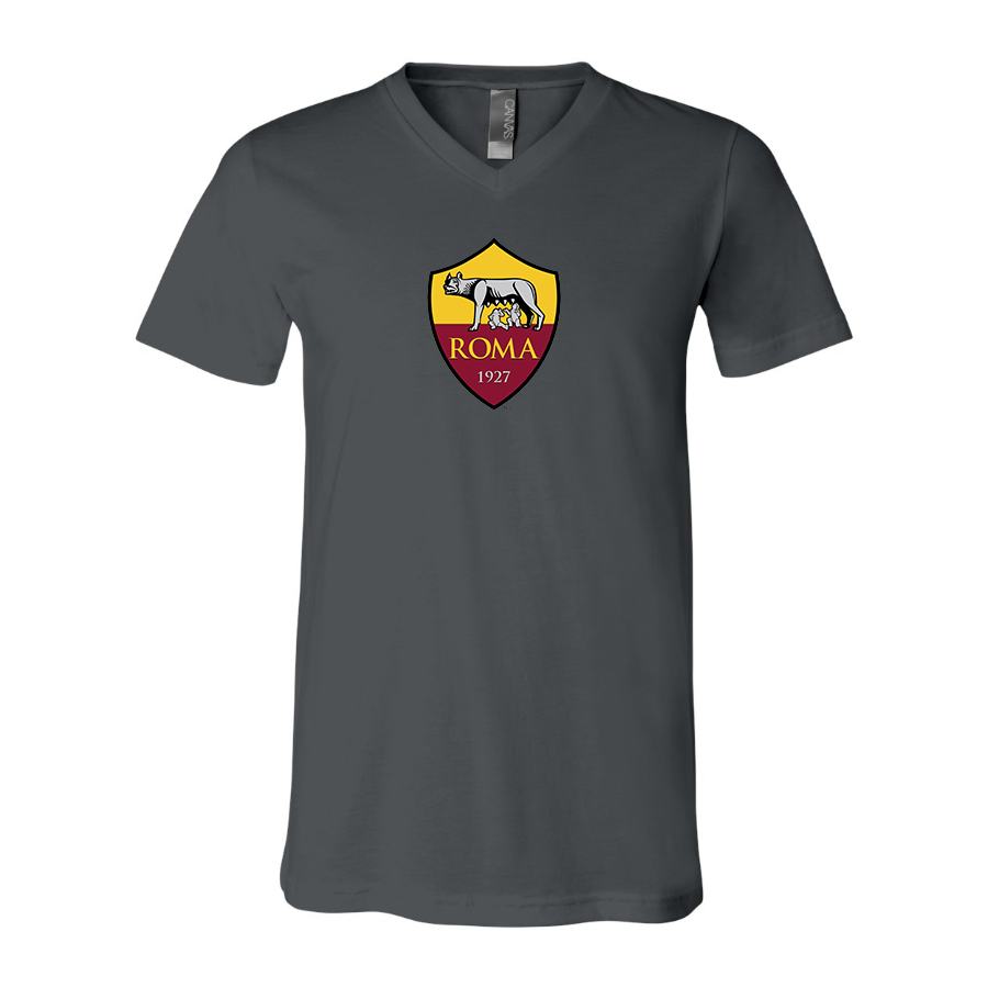 Men’s AS Roma FC - BELLA + CANVAS - Jersey V-Neck Tee - 3005