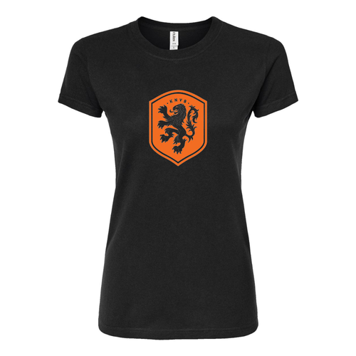 Women's Netherlands National Soccer Team Round Neck T-Shirt