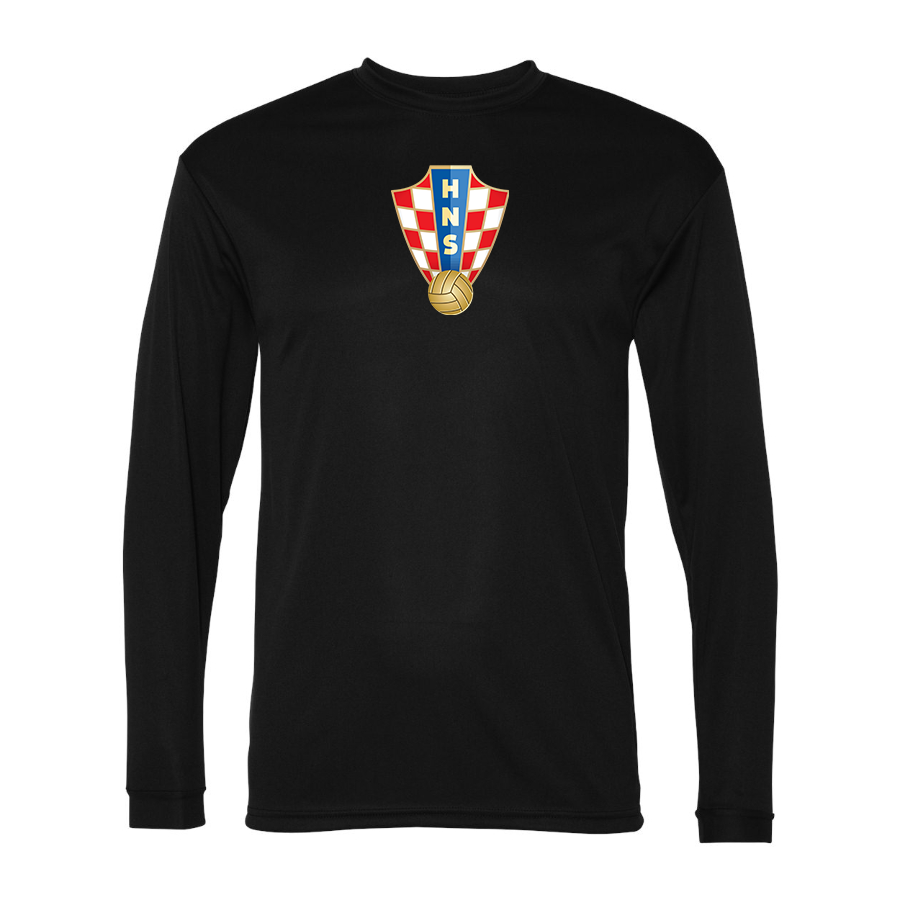 Men’s  Croatia National Soccer Team - C2 Sport - Performance Long Sleeve T-Shirt - 5104