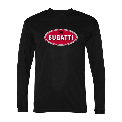 Men's Bugatti Car -  Polyester Long Sleeve T-Shirt