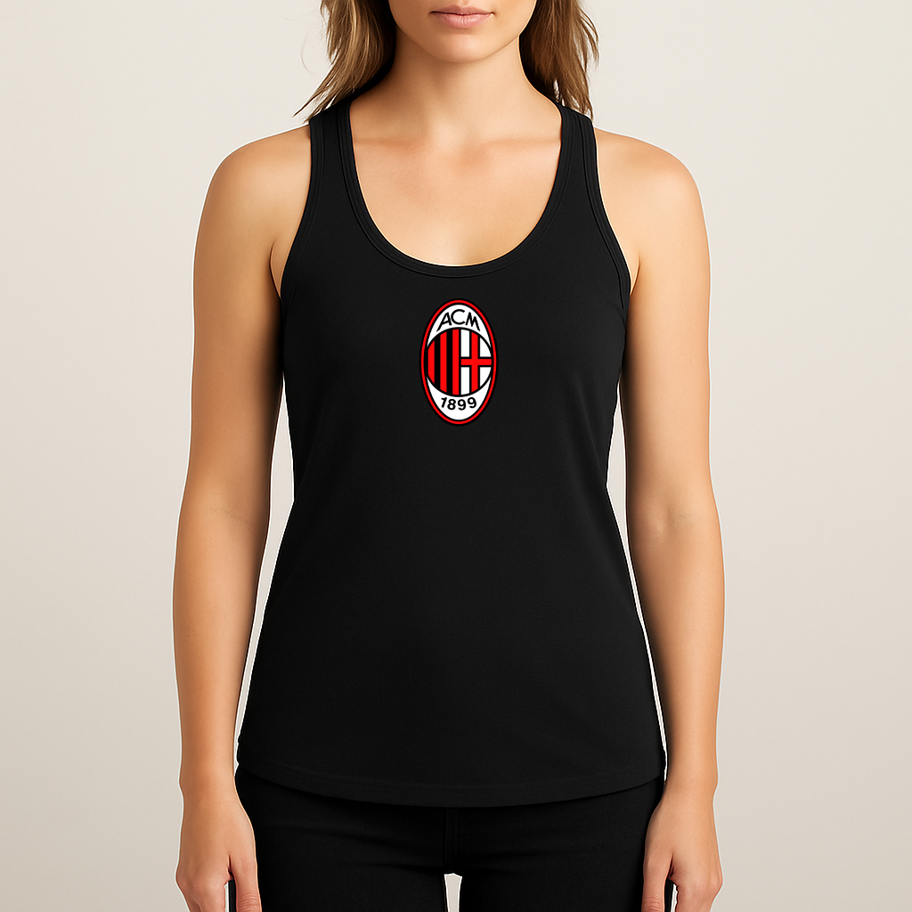 Women's  AC Milan Soccer  Racerback Tank Top