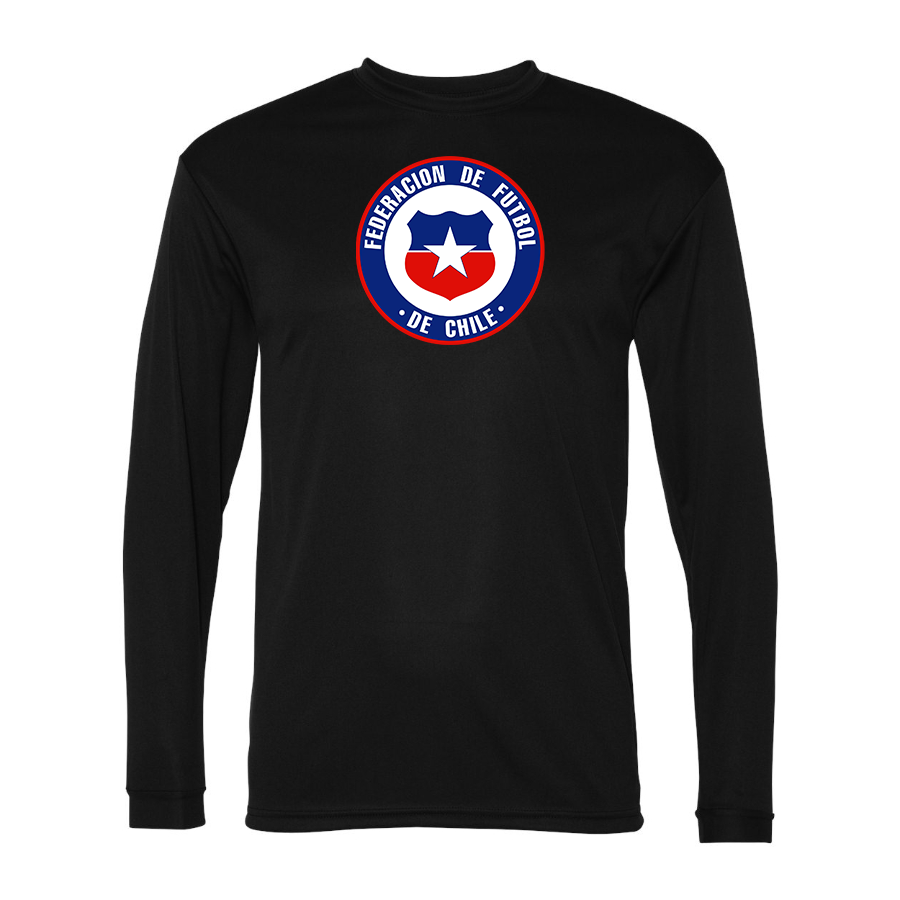 Men’s  Chile National Soccer Team - C2 Sport - Performance Long Sleeve T-Shirt - 5104