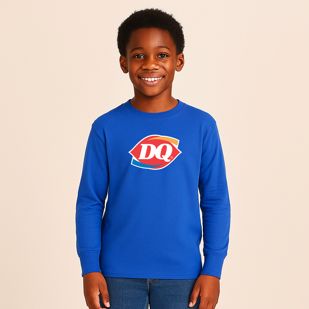 Youth Kids DQ Dairy Queen Long Sleeve T-Shirt
