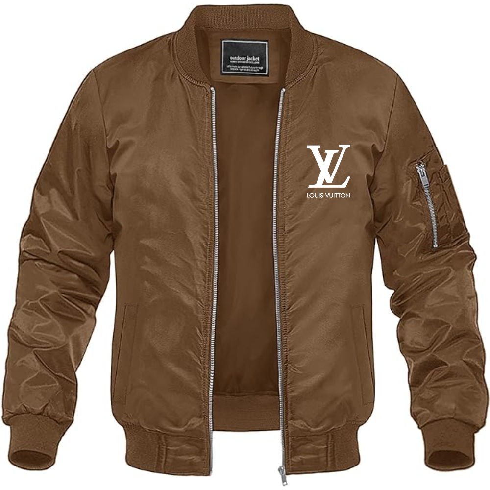 Men's Louis Vuitton Lightweight Bomber Jacket Windbreaker Softshell Varsity Jacket Coat