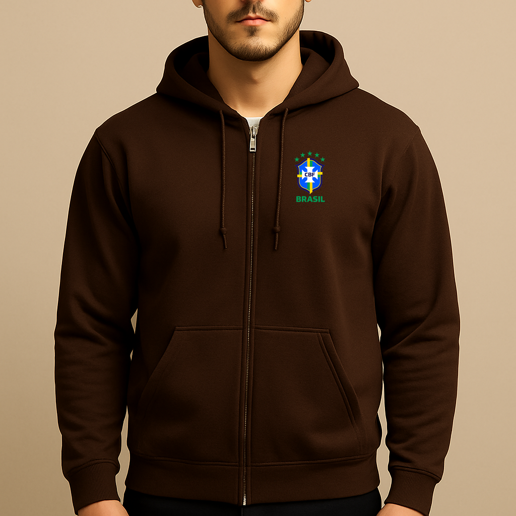 Men's Brasil National Soccer Team Zipper Hoodie