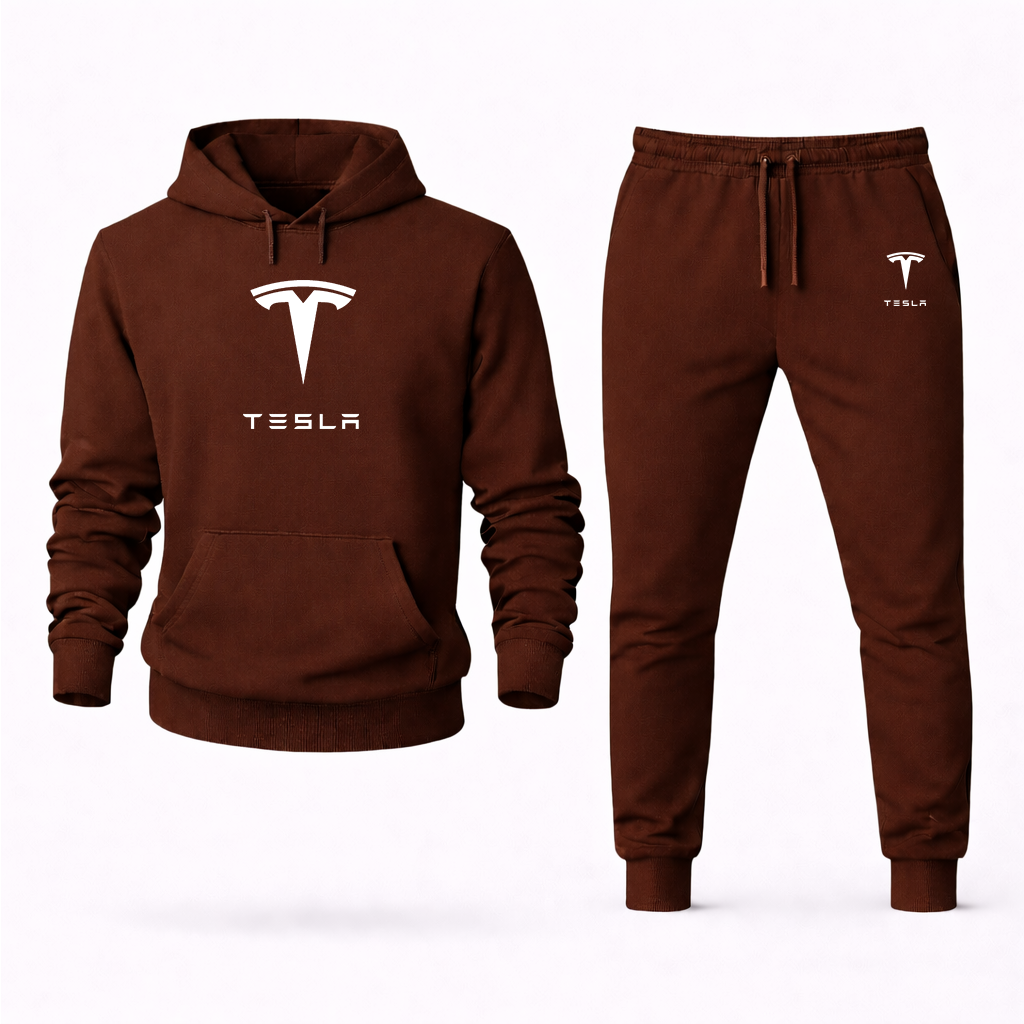 Men’s Tesla Car Hoodie Joggers Set