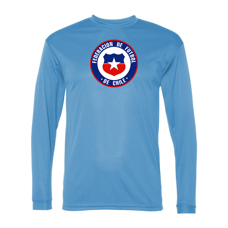 Men’s  Chile National Soccer Team - C2 Sport - Performance Long Sleeve T-Shirt - 5104