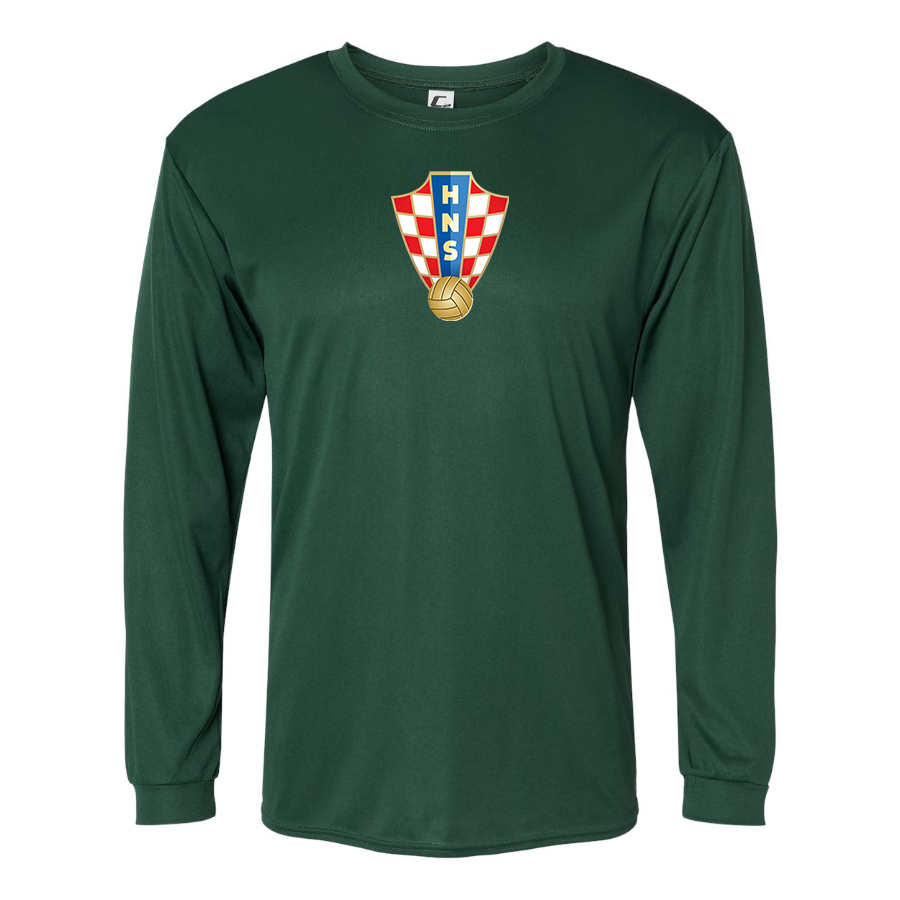 Men’s  Croatia National Soccer Team - C2 Sport - Performance Long Sleeve T-Shirt - 5104