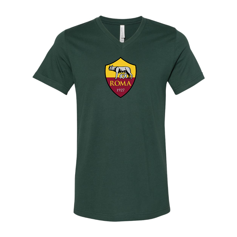 Men’s AS Roma FC - BELLA + CANVAS - Jersey V-Neck Tee - 3005