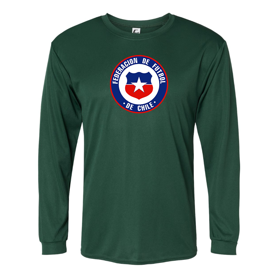 Men’s  Chile National Soccer Team - C2 Sport - Performance Long Sleeve T-Shirt - 5104