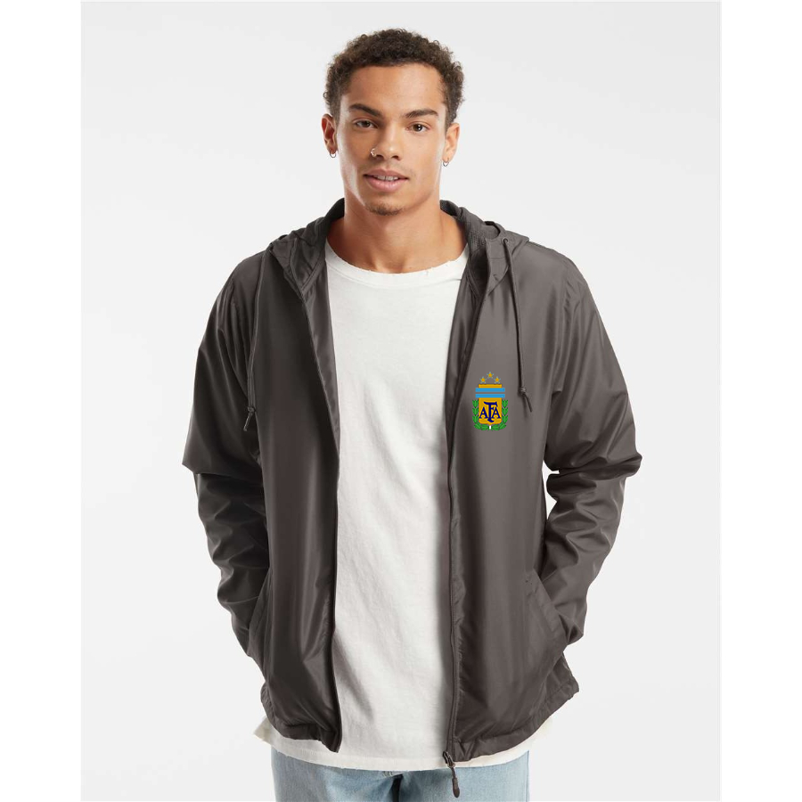 Men’s Argentina National Soccer - Independent Trading Co. - Lightweight Windbreaker Full-Zip Jacket - EXP54LWZ