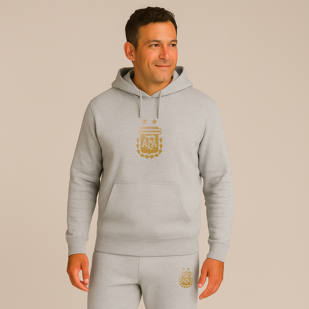 Men's Argentina Soccer Hoodie Joggers Set