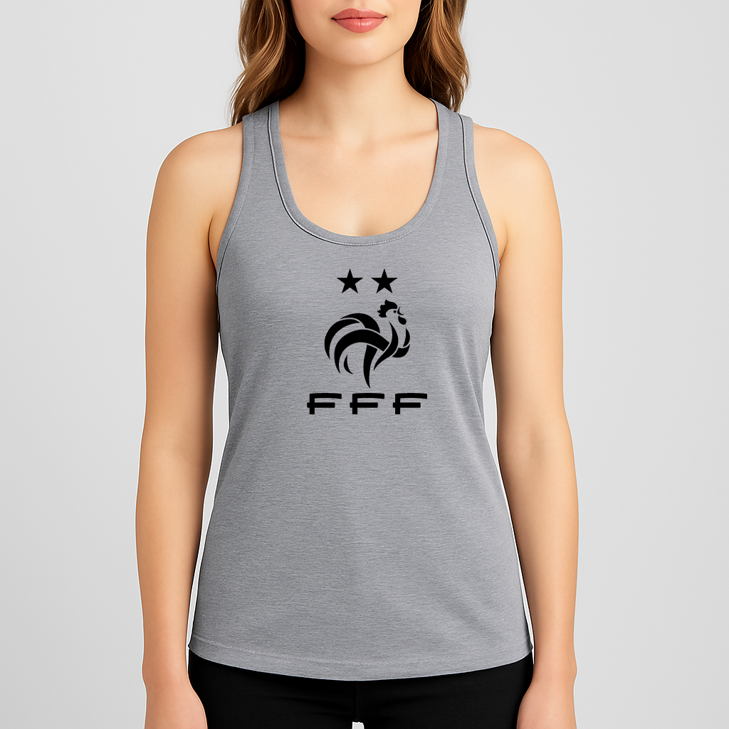 Women's France Soccer Racerback Tank Top
