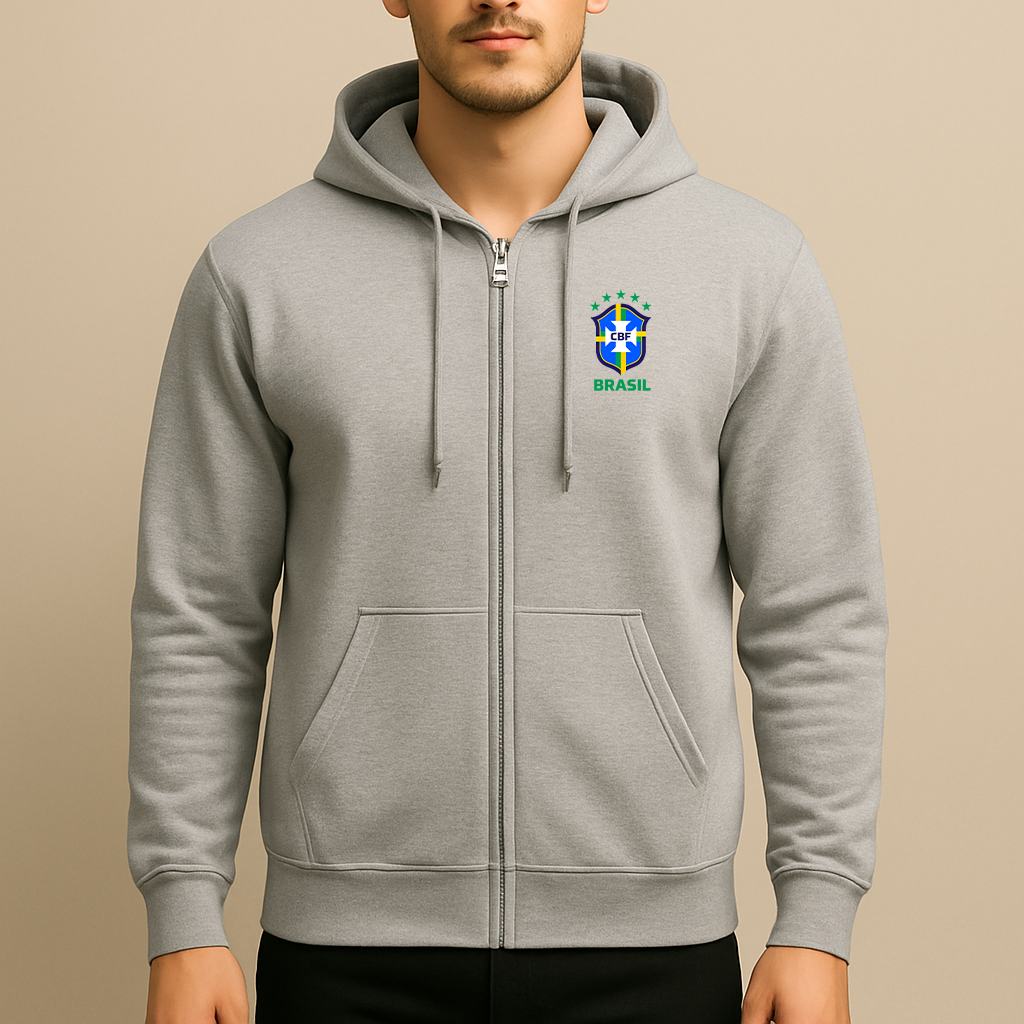 Men's Brasil National Soccer Team Zipper Hoodie
