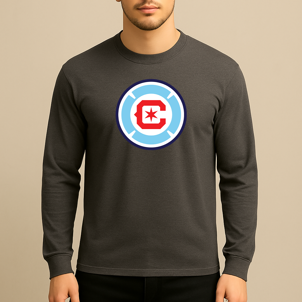 Men's Chicago Fire Soccer Long Sleeve T-Shirt