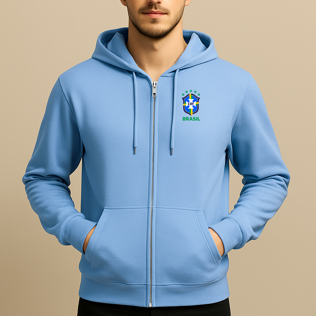 Men's Brasil National Soccer Team Zipper Hoodie