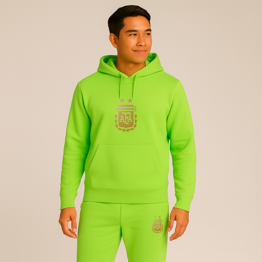 Men's Argentina Soccer Hoodie Joggers Set