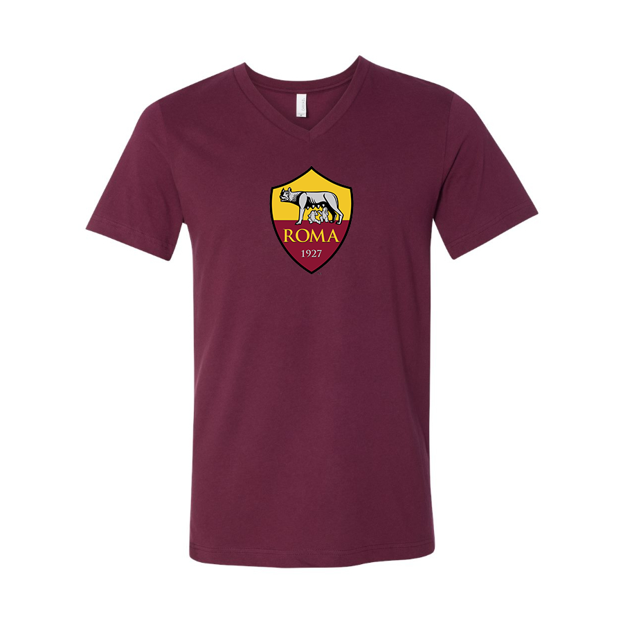 Men’s AS Roma FC - BELLA + CANVAS - Jersey V-Neck Tee - 3005