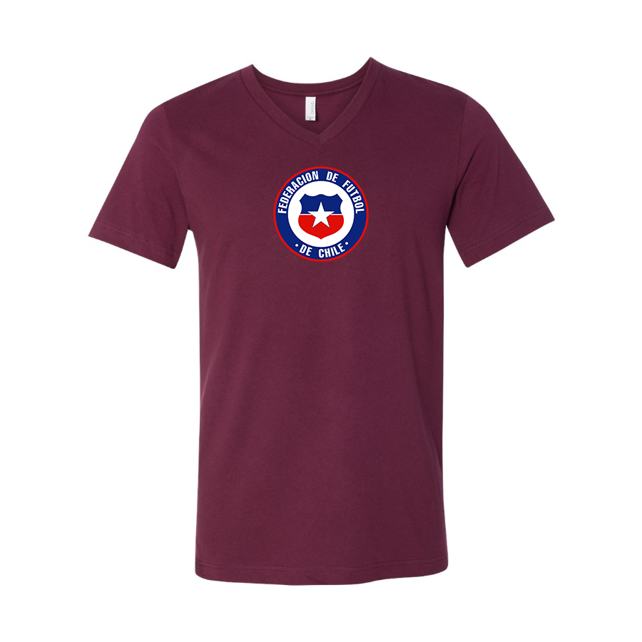 Men’s  Chile National Soccer Team - BELLA + CANVAS - Jersey V-Neck Tee - 3005