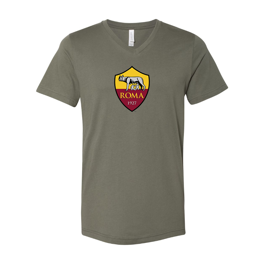 Men’s AS Roma FC - BELLA + CANVAS - Jersey V-Neck Tee - 3005