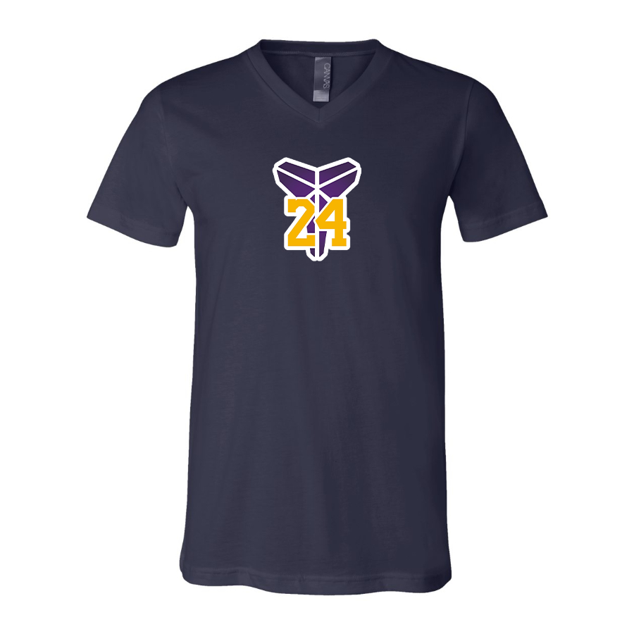 Men's  Kobe Bryant Mamba 24 - BELLA + CANVAS - Jersey V-Neck Tee - 3005