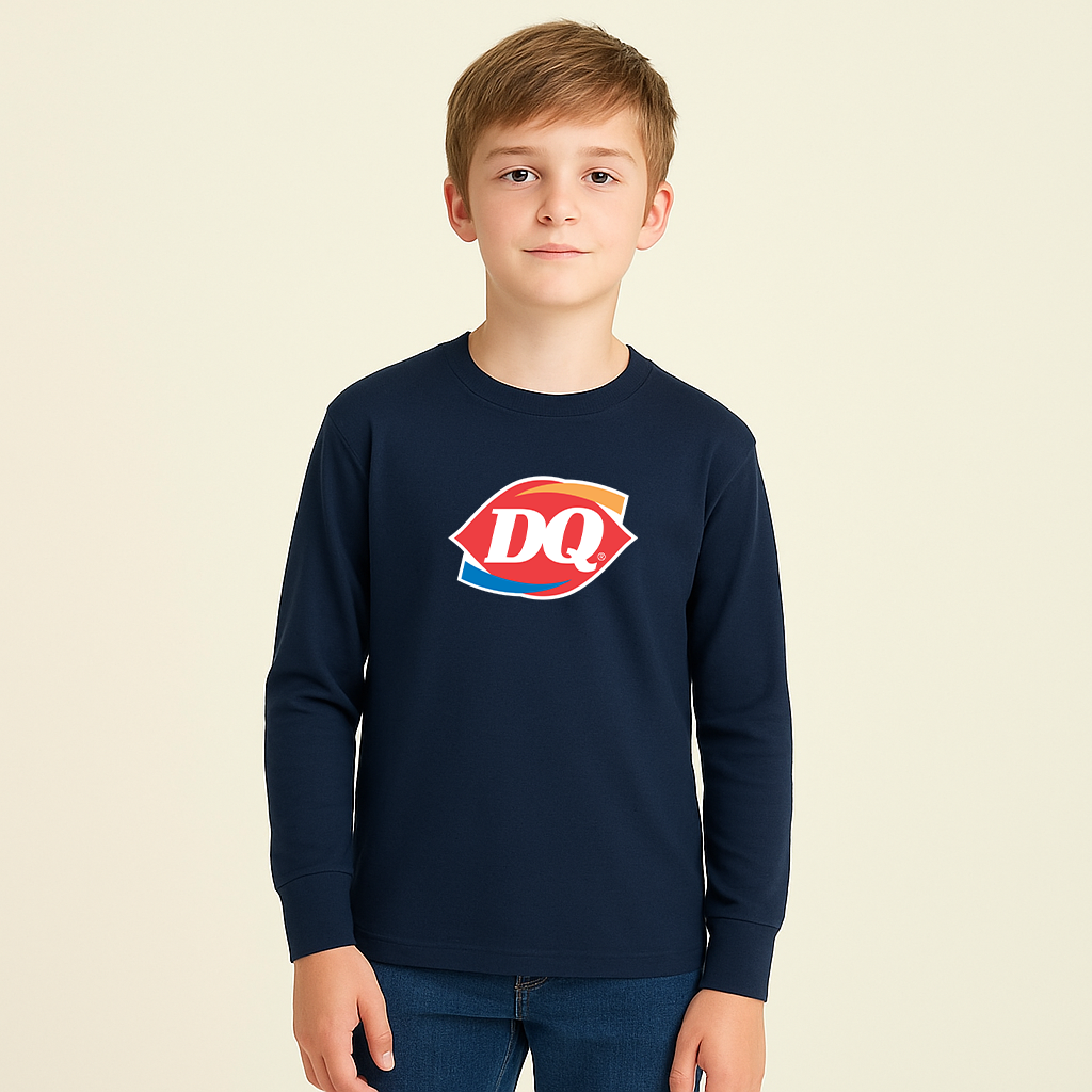 Youth Kids DQ Dairy Queen Long Sleeve T-Shirt