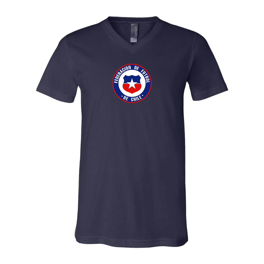 Men’s  Chile National Soccer Team - BELLA + CANVAS - Jersey V-Neck Tee - 3005