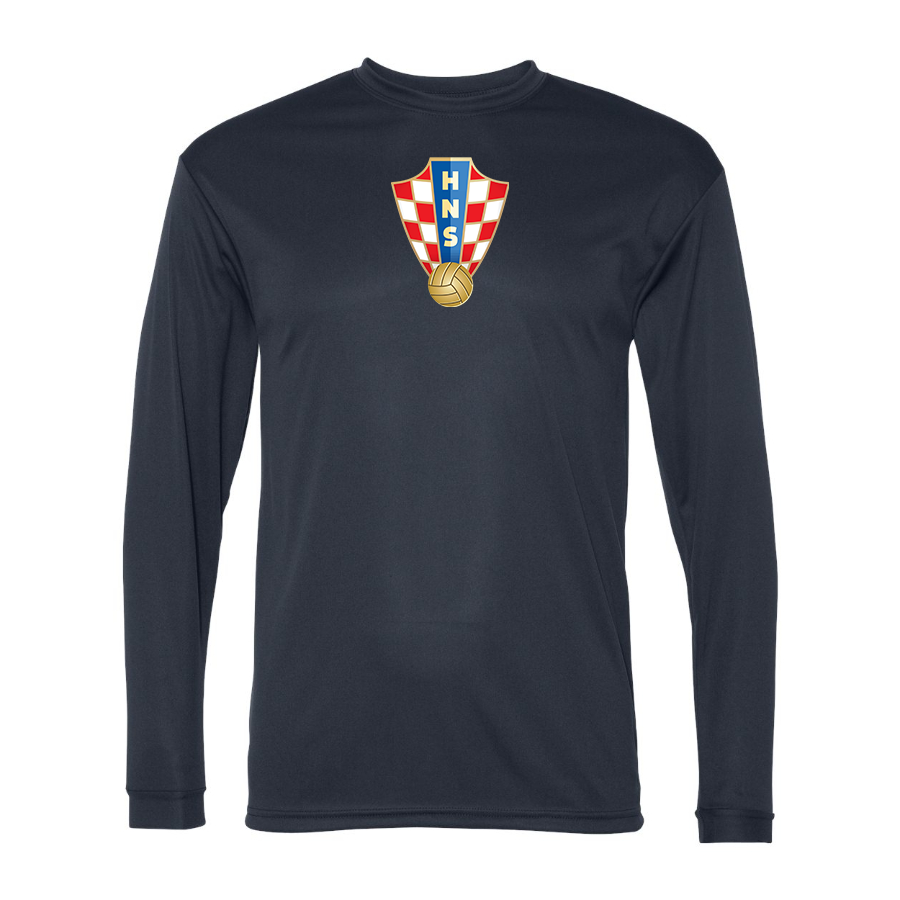 Men’s  Croatia National Soccer Team - C2 Sport - Performance Long Sleeve T-Shirt - 5104