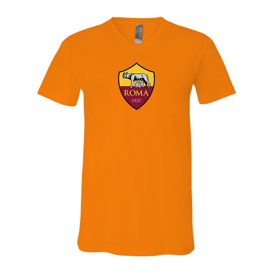 Men’s AS Roma FC - BELLA + CANVAS - Jersey V-Neck Tee - 3005