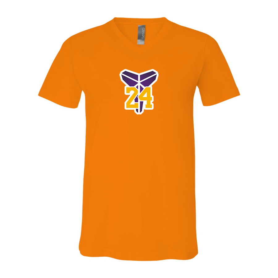 Men's  Kobe Bryant Mamba 24 - BELLA + CANVAS - Jersey V-Neck Tee - 3005