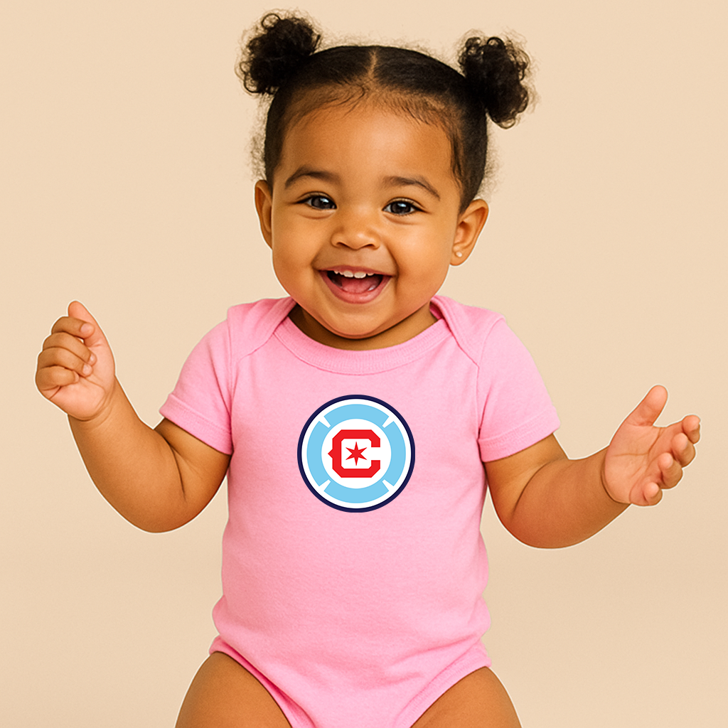 Chicago Fire Soccer Baby Romper Onesie