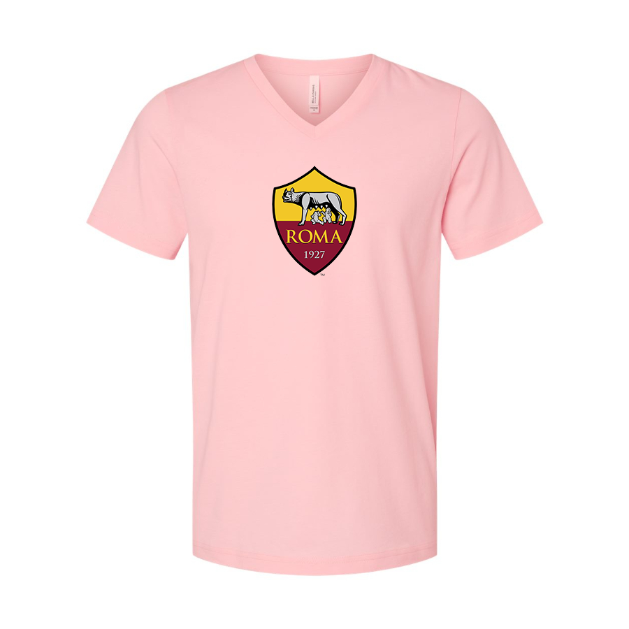 Men’s AS Roma FC - BELLA + CANVAS - Jersey V-Neck Tee - 3005