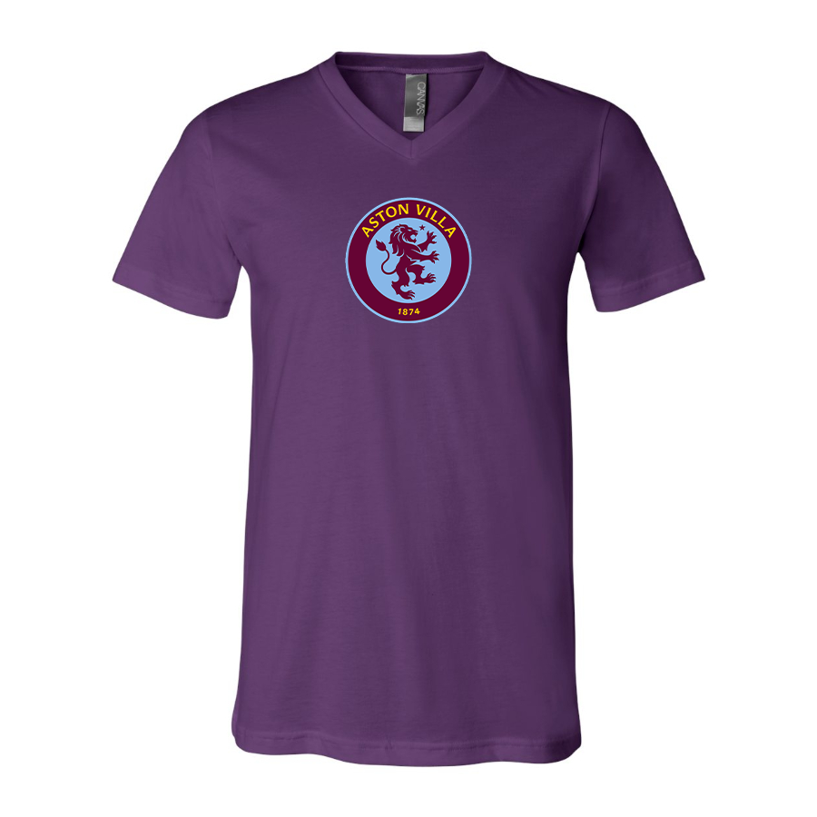Men's Aston Villa - BELLA + CANVAS - Jersey V-Neck Tee - 3005