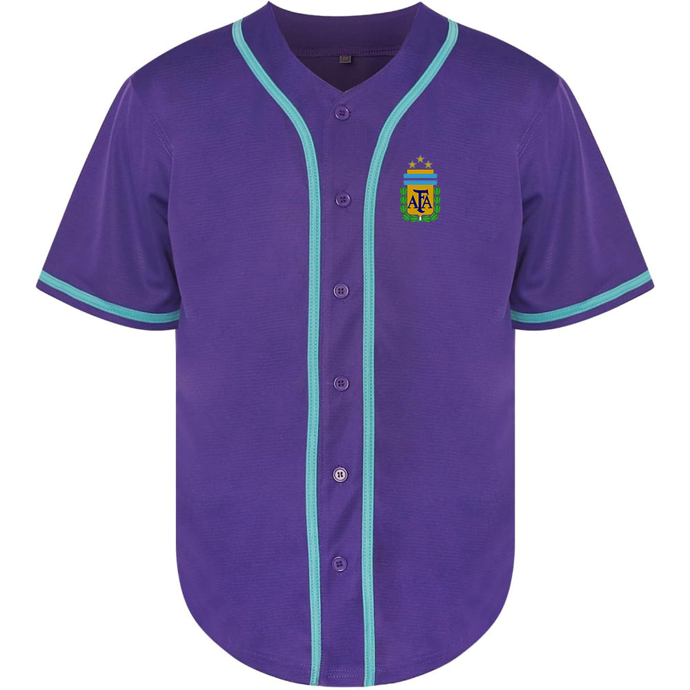 Men's Argentina National Soccer Team  Baseball Jersey