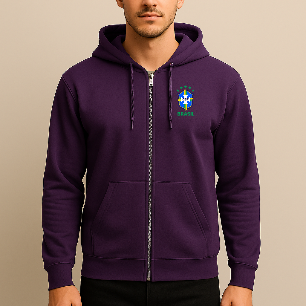Men's Brasil National Soccer Team Zipper Hoodie