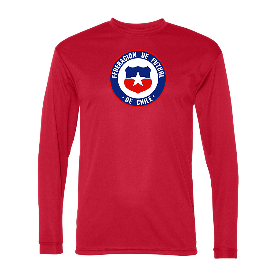 Men’s  Chile National Soccer Team - C2 Sport - Performance Long Sleeve T-Shirt - 5104