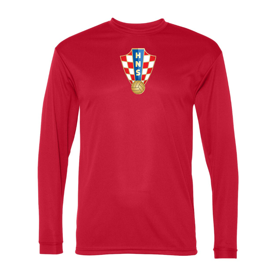 Men’s  Croatia National Soccer Team - C2 Sport - Performance Long Sleeve T-Shirt - 5104