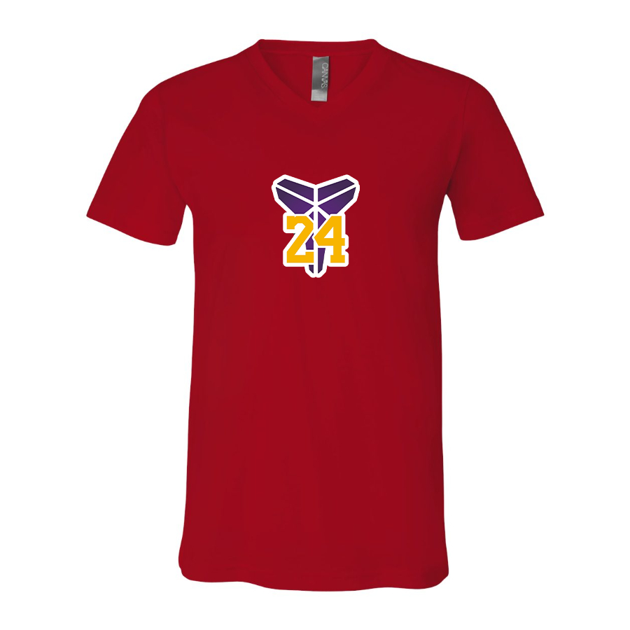 Men's  Kobe Bryant Mamba 24 - BELLA + CANVAS - Jersey V-Neck Tee - 3005