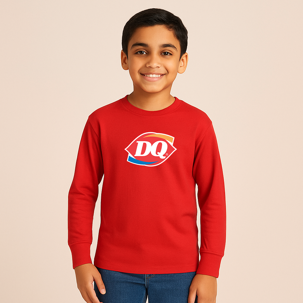 Youth Kids DQ Dairy Queen Long Sleeve T-Shirt