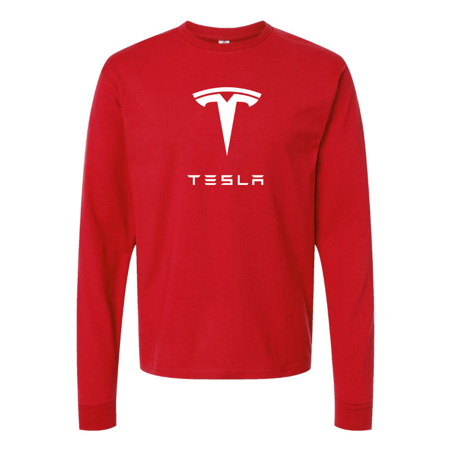 Youth Kids Tesla Motorsports Car Long Sleeve T-Shirt