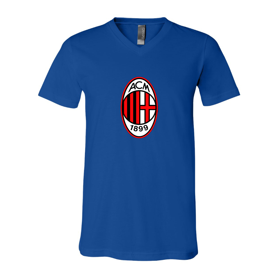 Men’s AC Milan Soccer- BELLA + CANVAS - Jersey V-Neck Tee - 3005