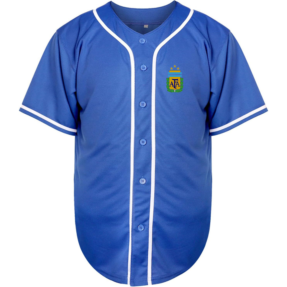 Men's Argentina National Soccer Team  Baseball Jersey
