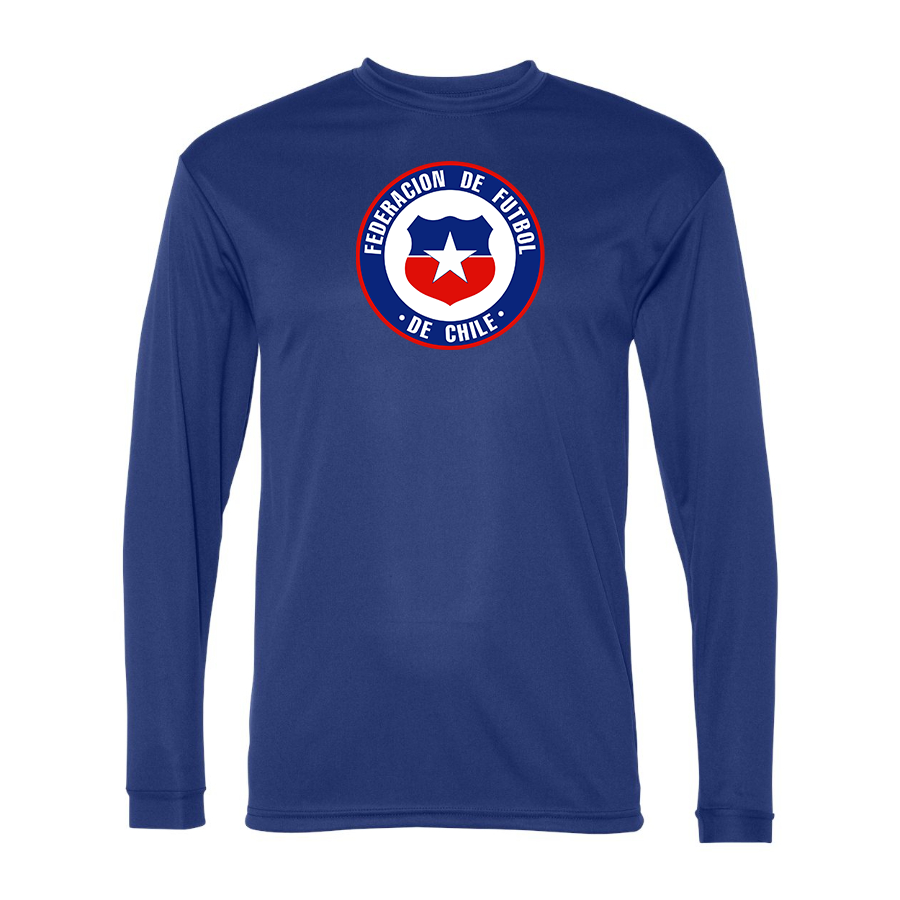 Men’s  Chile National Soccer Team - C2 Sport - Performance Long Sleeve T-Shirt - 5104
