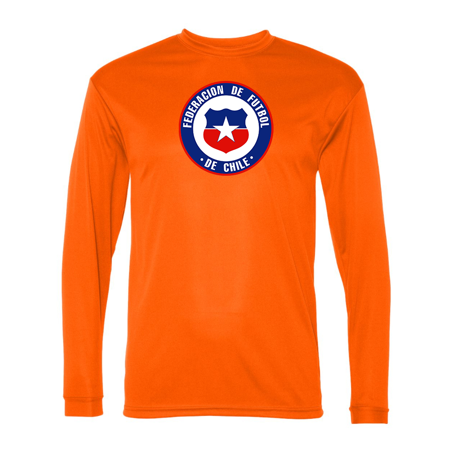 Men’s  Chile National Soccer Team - C2 Sport - Performance Long Sleeve T-Shirt - 5104