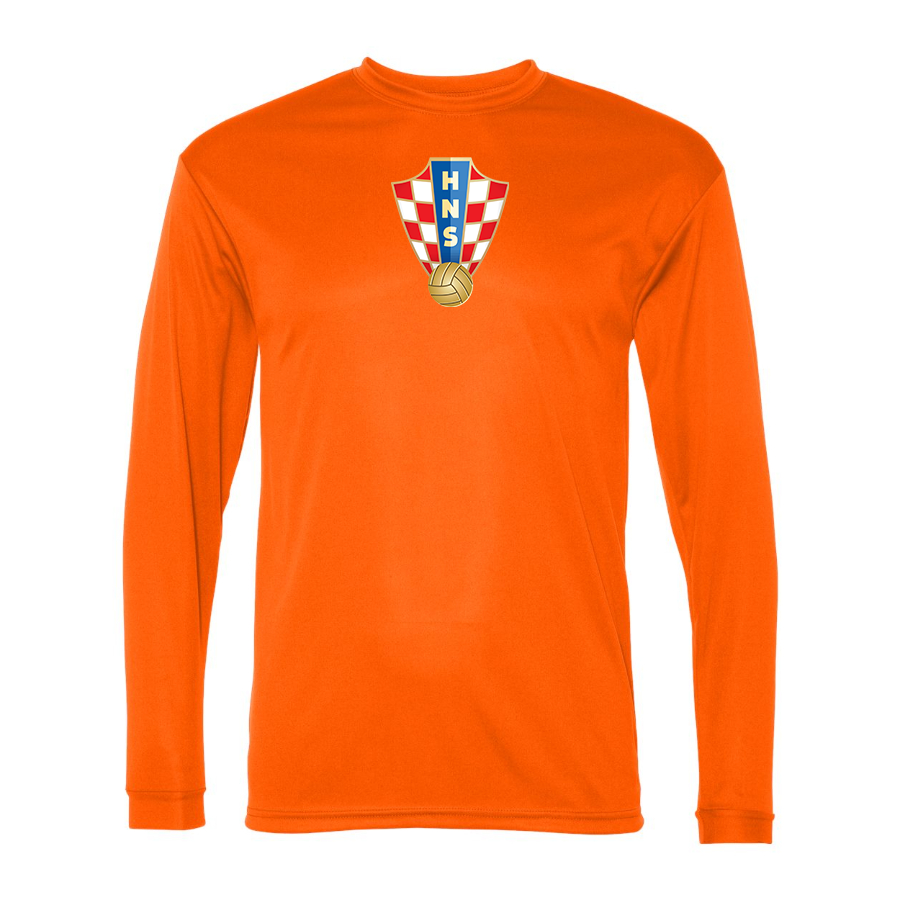 Men’s  Croatia National Soccer Team - C2 Sport - Performance Long Sleeve T-Shirt - 5104
