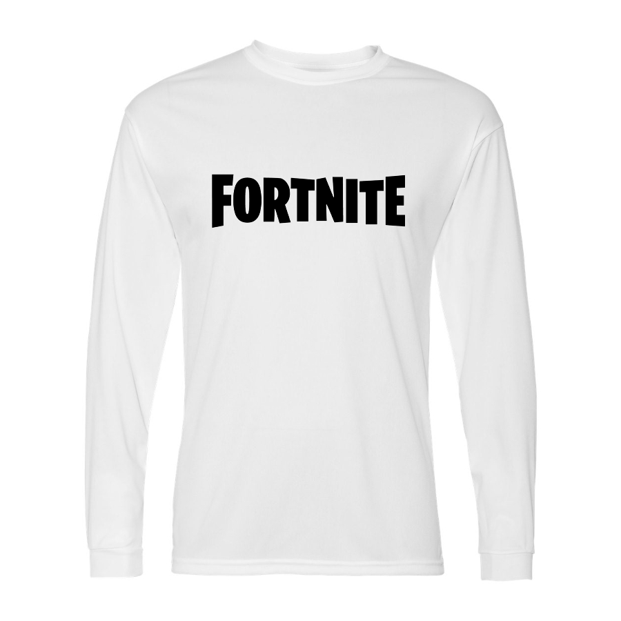 Men’s Fortnite Battle Royale Game-  Polyester Long Sleeve T-Shirt