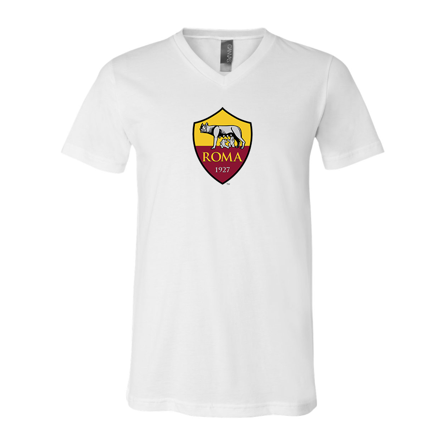 Men’s AS Roma FC - BELLA + CANVAS - Jersey V-Neck Tee - 3005