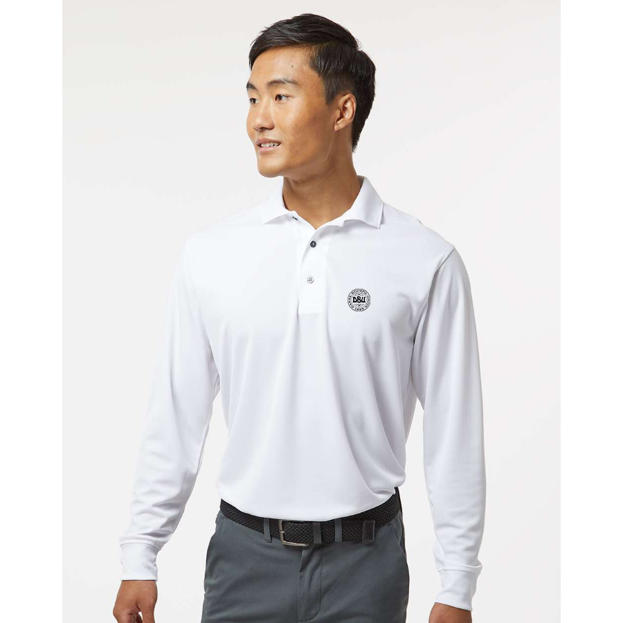 Men's  Denmark Soccer (Black) (White)  - Paragon - Prescott Long Sleeve Polo - 110